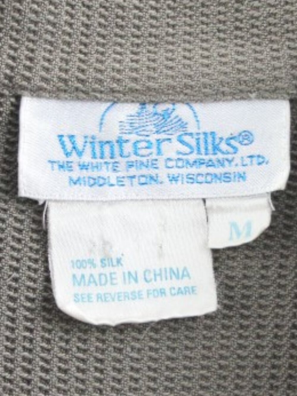 Winter Silks The White Pine Co., Ltd. Gray 100% Silk Shirt Size: M Made in China - Picture 2 of 4